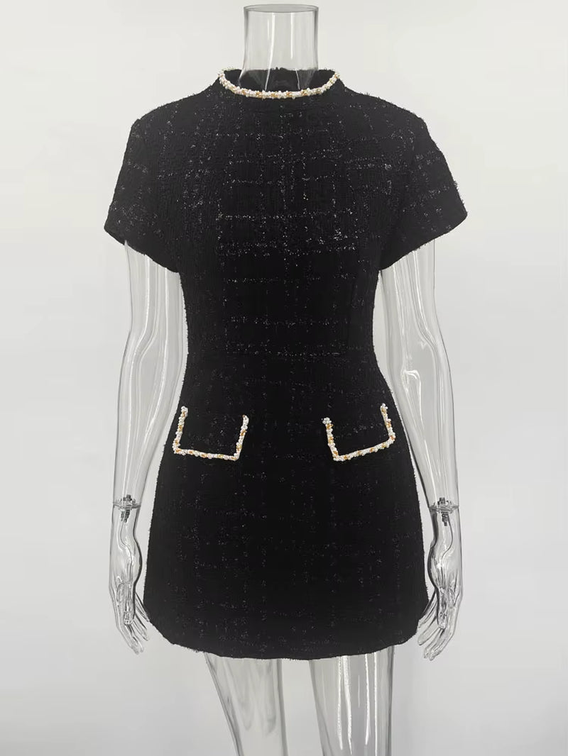 Radiant Allure: Shiny Elegant Mini Dress for Women